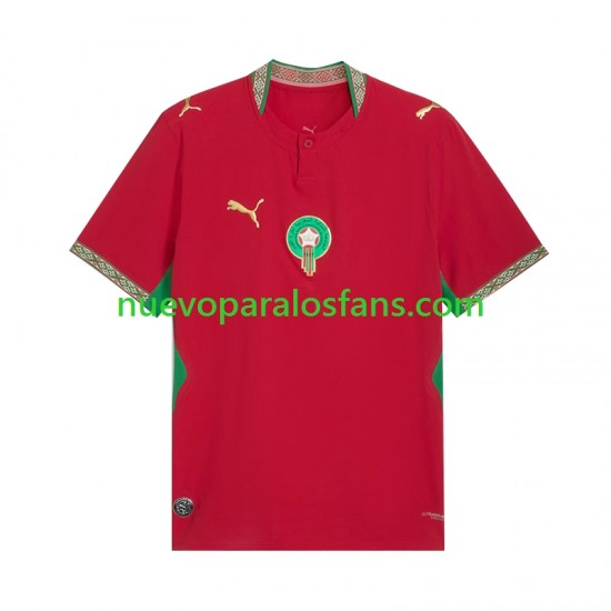 Camiseta de Fútbol Marruecos Hombre Casa Copa Mundial 2026 Manga Corta