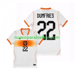 Camiseta de Fútbol Países Bajos Denzel Dumfries 22 Hombre Exterior Copa Mundial 2026 Manga Corta