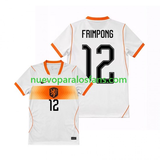 Camiseta de Fútbol Países Bajos Jeremie Frimpong 12 Hombre Exterior Copa Mundial 2026 Manga Corta