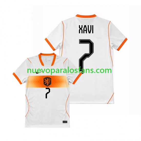 Camiseta de Fútbol Países Bajos Xavi Simons 7 Hombre Exterior Copa Mundial 2026 Manga Corta