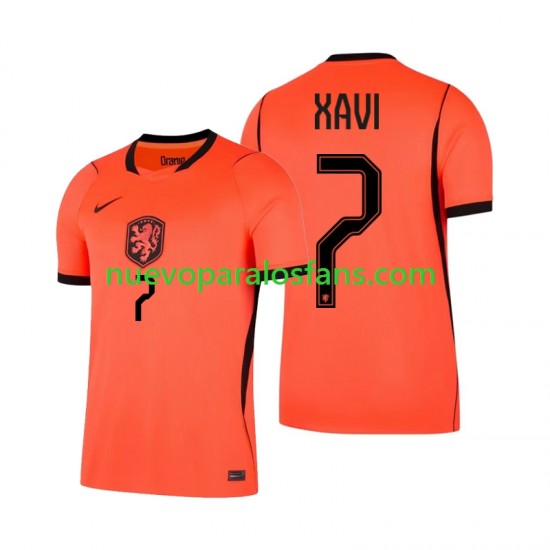 Camiseta de Fútbol Países Bajos Xavi Simons 7 Hombre Casa Copa Mundial 2026 Manga Corta