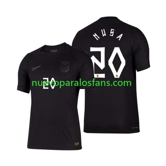 Camiseta de Fútbol Noruega Antonio Nusa 20 Hombre Exterior Copa Mundial 2026 Manga Corta