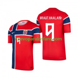 Camiseta de Fútbol Noruega Erling Haaland 9 Hombre Casa Copa Mundial 2026 Manga Corta