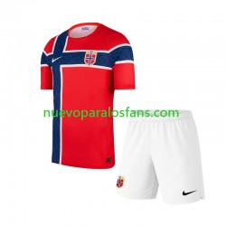 Camiseta de Fútbol Noruega Niño Casa Copa Mundial 2026 Manga Corta