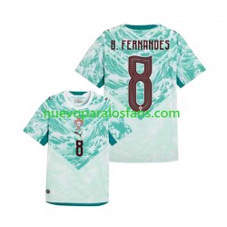 Camiseta de Fútbol Portugal Bruno Fernandes 8 Hombre Exterior Copa Mundial 2026 Manga Corta