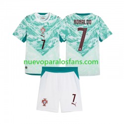 Camiseta de Fútbol Portugal Cristiano Ronaldo 7 Niño Exterior 2026 2027 Manga Corta
