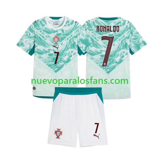 Camiseta de Fútbol Portugal Cristiano Ronaldo 7 Niño Exterior 2026 2027 Manga Corta