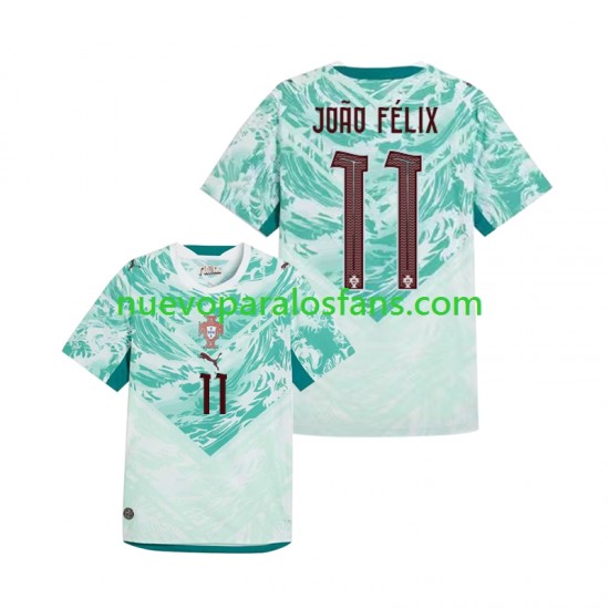 Camiseta de Fútbol Portugal Joao Felix 11 Hombre Exterior Copa Mundial 2026 Manga Corta