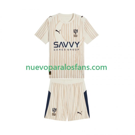 Camiseta de Fútbol Al Hilal CWC Niño Exterior 2025-2026 Manga Corta