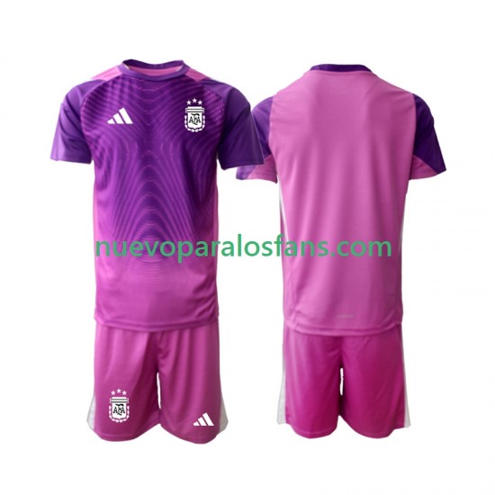 Camiseta de Fútbol Argentina Portero Niño Casa 2025 Manga Corta