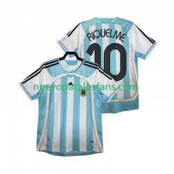 Camiseta de Fútbol Argentina RIQUELME 10 Retro Hombre Casa 2006 Manga Corta