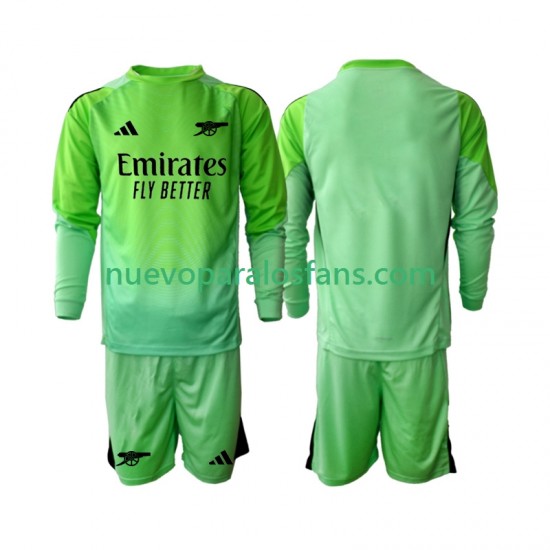 Camiseta de Fútbol Arsenal Portero Niño Exterior 2025-2026 Manga Larga