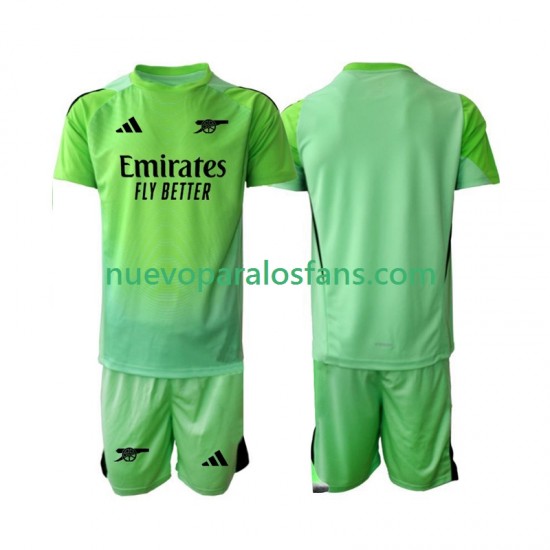 Camiseta de Fútbol Arsenal Portero Niño Exterior 2025-2026 Manga Corta