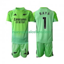 Camiseta de Fútbol Arsenal Raya 1 Portero Niño Exterior 2025-2026 Manga Corta