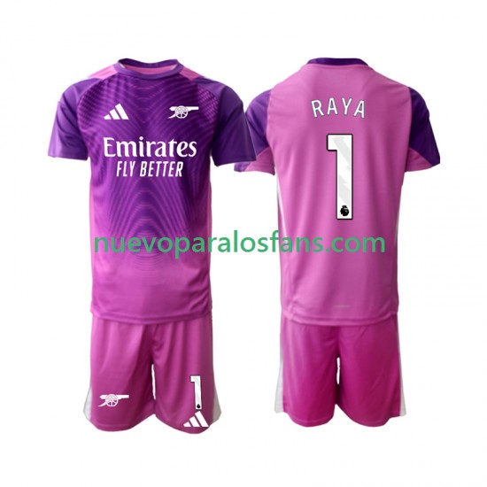 Camiseta de Fútbol Arsenal Raya 1 Portero Niño Tercera 2025-2026 Manga Corta