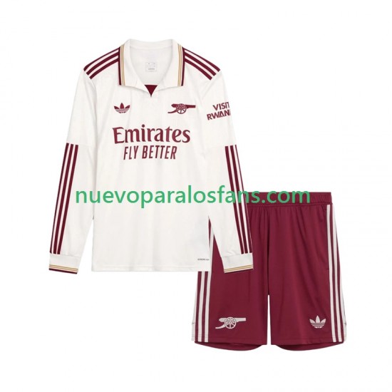Camiseta de Fútbol Arsenal Niño Tercera 2025-2026 Manga Larga