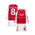 Camiseta de Fútbol Arsenal Martin Odegaard 8 Niño Casa 2025-2026 Manga Larga