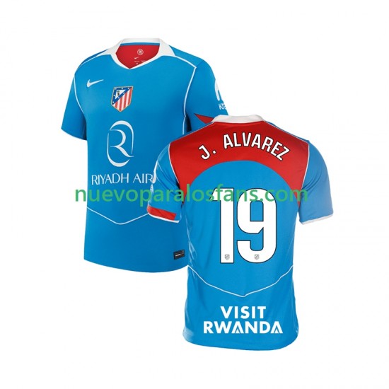Camiseta de Fútbol Atlético Madrid Julian Alvarez 19 Hombre Tercera 2025-2026 Manga Corta