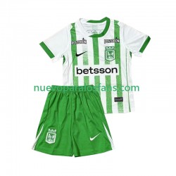 Camiseta de Fútbol Atletico Nacional Niño Casa 2025 Manga Corta