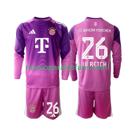 Camiseta de Fútbol Bayern de Múnich Sven Ulreich 26 Portero Niño Cuarto 2025-2026 Manga Larga