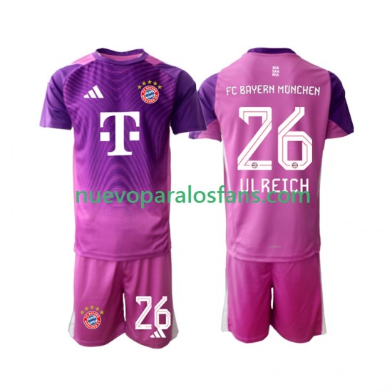 Camiseta de Fútbol Bayern de Múnich Sven Ulreich 26 Portero Niño Cuarto 2025-2026 Manga Corta