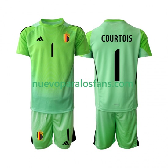 Camiseta de Fútbol Bélgica Thibaut Courtoi 1 Portero Niño Casa 2025 Manga Corta