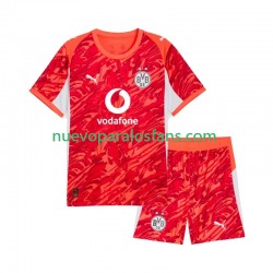 Camiseta de Fútbol Borussia Dortmund Portero Niño Exterior 2025-2026 Manga Corta