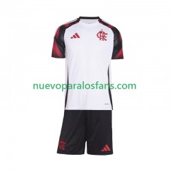 Camiseta de Fútbol CR Flamengo Niño Exterior 2025-2026 Manga Corta