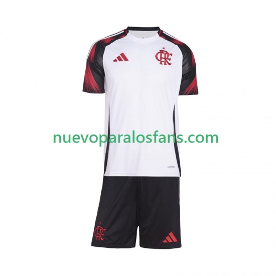 Camiseta de Fútbol CR Flamengo Niño Exterior 2025-2026 Manga Corta