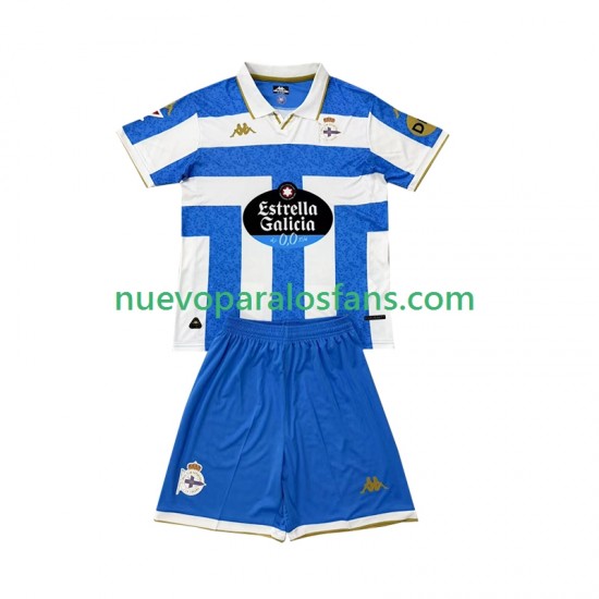 Camiseta de Fútbol Deportivo La Coruna Niño Casa 2025-2026 Manga Corta