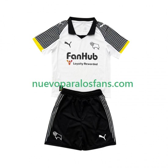 Camiseta de Fútbol Derby County Niño Casa 2025-2026 Manga Corta