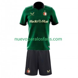 Camiseta de Fútbol Feyenoord Rotterdam Niño Cuarto 2025-2026 Manga Corta