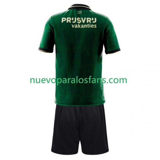 Camiseta de Fútbol Feyenoord Rotterdam Niño Cuarto 2025-2026 Manga Corta