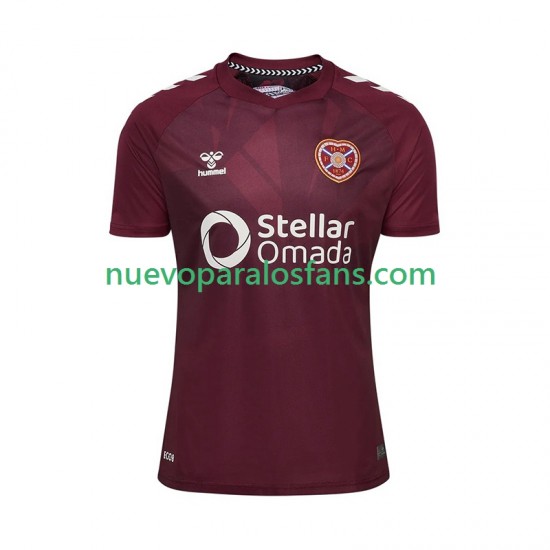 Camiseta de Fútbol Hearts Hombre Casa 2025-2026 Manga Corta