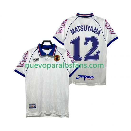 Camiseta de Fútbol Japón MATSUYAMA 12 Retro Hombre Exterior 1998 Manga Corta