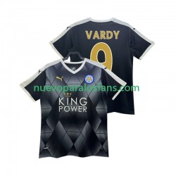 Camiseta de Fútbol Leicester City VARDY 9 2014 2015 Retro Hombre Exterior Manga Corta