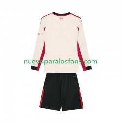 Camiseta de Fútbol Liverpool Niño Exterior 2025-2026 Manga Larga