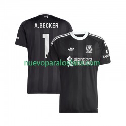 Camiseta de Fútbol Liverpool Alisson Becker 1 Portero Hombre Cuarto 2025-2026 Manga Corta