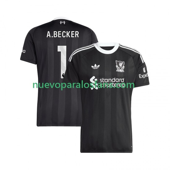 Camiseta de Fútbol Liverpool Alisson Becker 1 Portero Hombre Cuarto 2025-2026 Manga Corta