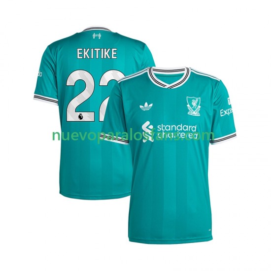 Camiseta de Fútbol Liverpool Hugo Ekitike 22 Hombre Tercera 2025-2026 Manga Corta