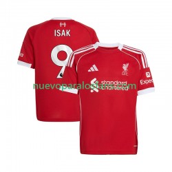 Camiseta de Fútbol Liverpool ISAK 9 Hombre Casa 2025-2026 Manga Corta