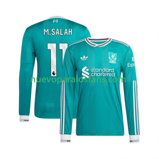 Camiseta de Fútbol Liverpool Mohamed Salah 11 Hombre Tercera 2025-2026 Manga Larga