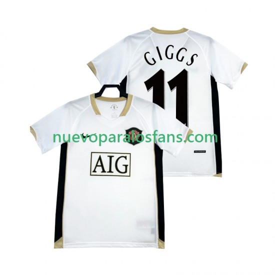 Camiseta de Fútbol Manchester United GIGGS 11 -2007 Retro Hombre Exterior 2006 Manga Corta
