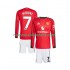 Camiseta de Fútbol Manchester United Mason Mount 7 Niño Casa 2025-2026 Manga Larga