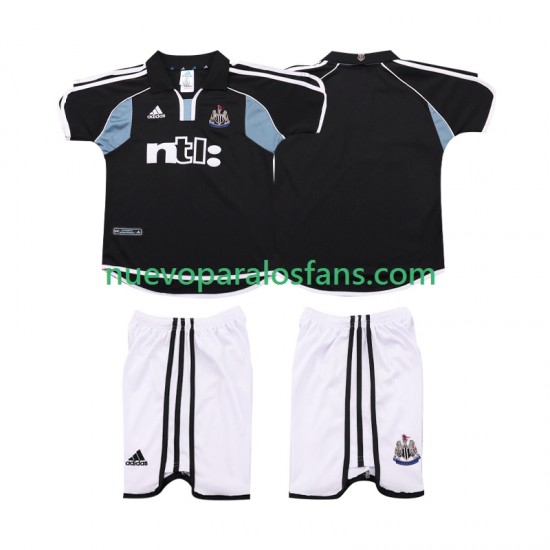 Camiseta de Fútbol Newcastle United 2000 2001 Retro Niño Exterior Manga Corta