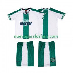 Camiseta de Fútbol Nigeria 1996 Retro Niño Exterior Manga Corta