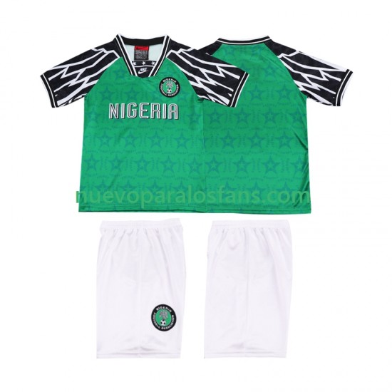 Camiseta de Fútbol Nigeria 1995 Retro Niño Casa Manga Corta