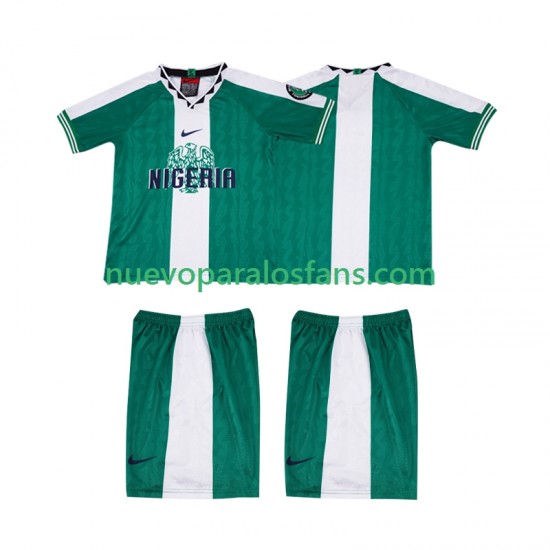 Camiseta de Fútbol Nigeria 1996 Retro Niño Casa Manga Corta