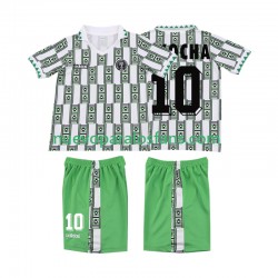Camiseta de Fútbol Nigeria OKOCHA 10 Retro Niño Exterior 1994 Manga Corta