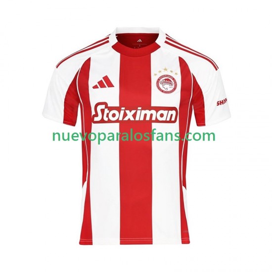 Camiseta de Fútbol Olympiacos Hombre Casa 2025-2026 Manga Corta
